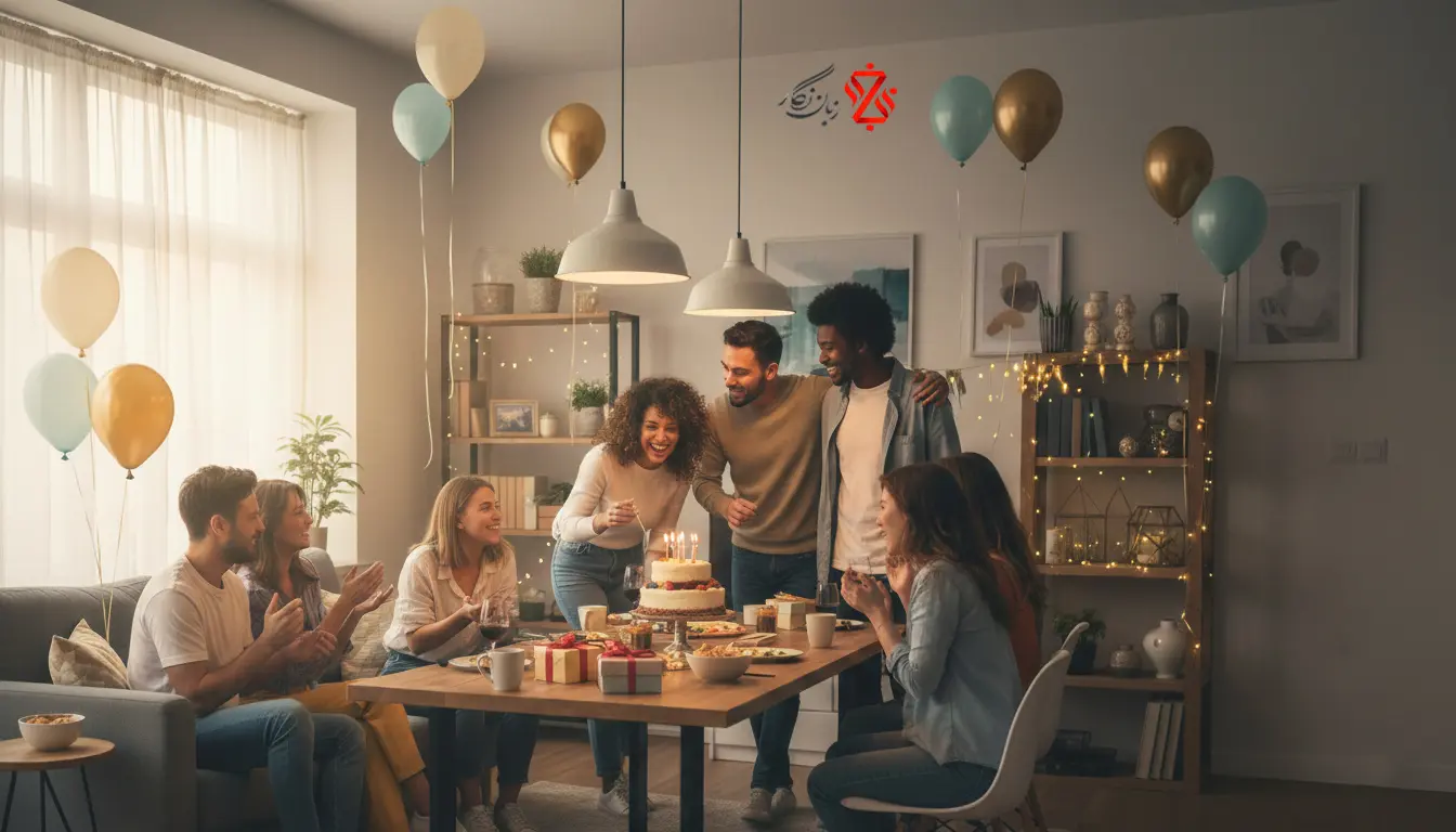 داستان-انگلیسی-برای-مکالمه-دوستانه،-تولد-و-بیان-احساسات-از-سری-آموزش-های-مکالمه-زبان-انگلیسی🎉